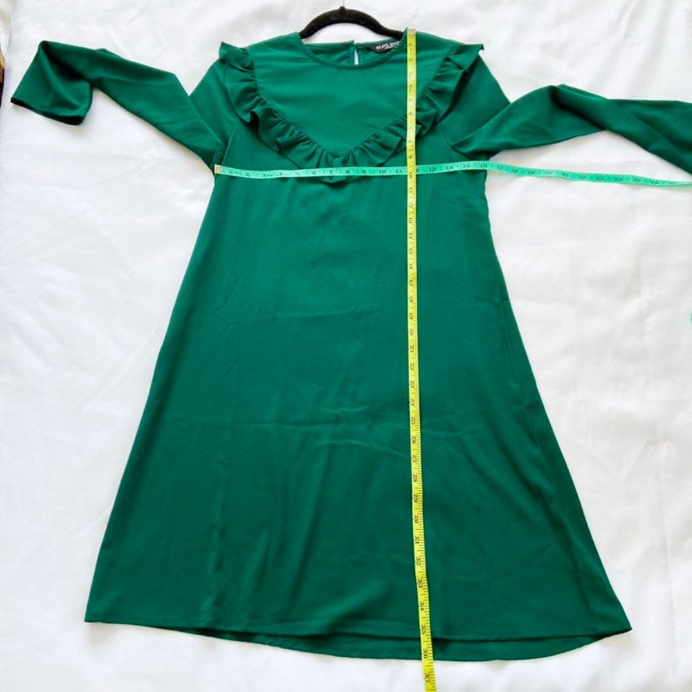 SOLD Brave Soul Asos EUC Frill Shift Long Sleeve Dress - Picture 9 of 10
